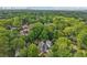 Overhead view of a beautiful home surrounded by trees in a quiet neighborhood with tree-lined streets at 424 Melrose Ave, Decatur, GA 30030