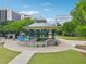 Scenic gazebo in a manicured park, perfect for community events and relaxation, surrounded by lush greenery and sidewalks at 424 Melrose Ave, Decatur, GA 30030