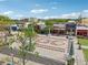 Aerial view of charming town square with decorative columns, restaurants, and shops at 424 Melrose Ave, Decatur, GA 30030