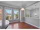 Modern kitchen with an eat-in dining area with hardwood floors at 1530 Wehunt Se Cir # 19, Smyrna, GA 30082