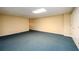 Partially finished basement area featuring neutral paint, carpeting, and a side access door at 2055 Springer Walk, Lawrenceville, GA 30043