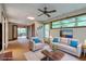 Inviting living room with a ceiling fan and bright, natural light at 2783 Mount Olive Dr, Decatur, GA 30033