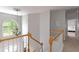 Upstairs hallway with wood banister at 630 Bluff Oak Ct, Roswell, GA 30076
