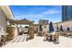 Inviting patio area with comfortable seating, perfect for outdoor dining and relaxation under a pergola at 850 Piedmont Ne Ave # 2509, Atlanta, GA 30308