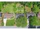 Aerial view of a home, showing the expansive backyard, mature trees, and neighborhood layout at 4360 Pleasant Forest Dr, Decatur, GA 30034