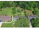 Aerial view of three houses featuring well-maintained yards with mature trees at 4360 Pleasant Forest Dr, Decatur, GA 30034
