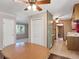 Dining room with hardwood floors and view to kitchen at 4360 Pleasant Forest Dr, Decatur, GA 30034