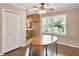 Dining room with hardwood floors and view to kitchen at 4360 Pleasant Forest Dr, Decatur, GA 30034