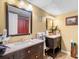 Bright bathroom with double vanity sinks and ample counter space for getting ready at 6851 Roswell Rd # B15, Sandy Springs, GA 30328