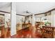 A beautifully designed living room with hardwood floors, fireplace and built-in shelving at 1717 N Decatur Ne Rd # 322, Atlanta, GA 30307