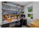 Cozy home office with custom shelving, a comfortable chair, and backyard view at 920 Memorial Se Dr # 11, Atlanta, GA 30316