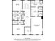 Detailed floor plan of the second floor of a home, featuring the primary bedroom, bathrooms, walk-in closets and additional bedrooms at 100 Barnard Pl, Atlanta, GA 30328