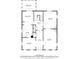 Detailed floor plan of the first floor of a spacious home, showcasing the layout with kitchen, living, and dining areas at 100 Barnard Pl, Atlanta, GA 30328