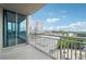 Balcony featuring sliding glass doors with city skyline views at 3338 Peachtree Rd # 1210, Atlanta, GA 30326