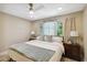 Bedroom with a ceiling fan, window with natural light, and furnishings at 4909 Glenwhite Dr, Duluth, GA 30096