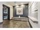 Lobby with unique artwork, mailboxes, and modern design at 335 W Ponce De Leon Ave # 308, Decatur, GA 30030