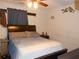 Cozy bedroom features neutral decor and a ceiling fan for added comfort at 770 Starrsville Rd, Covington, GA 30014