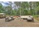 Inviting backyard area with an outdoor fire pit and seating, perfect for relaxing and entertaining at 1213 Anderson Mill Rd, Austell, GA 30106