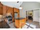 Open kitchen with stainless steel appliances, granite countertops and breakfast island at 865 Ashland Ne Ave, Atlanta, GA 30307