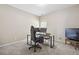 Bedroom with neutral walls, light carpet, a gaming setup with multiple monitors and an entertainment center at 1355 Hesse Ln, Austell, GA 30106