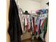 Walk-in closet providing ample storage with shelves, rods and hardwood floors at 24 Samuel Nw Way, Cartersville, GA 30121
