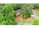 Aerial view of a traditional home with mature trees and a circular driveway at 1100 Kensington Ct, Johns Creek, GA 30022