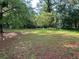 Overgrown backyard with sunny clearing at 1685 Pheasant Dr, Jonesboro, GA 30238
