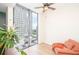 City views from the living room with couch and hardwood flooring at 3040 Peachtree Nw Rd # 815, Atlanta, GA 30305