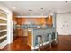Modern kitchen featuring stainless steel appliances, ample storage, and a convenient breakfast bar at 20 10Th Nw St # 2003, Atlanta, GA 30309