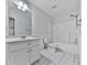 Bathroom featuring a vanity with sink and mirror, a toilet, and a tub/shower combo at 405 Sable Trace Cv, Acworth, GA 30102