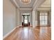 Living room with hardwood floors and trim details at 5195 Stefan Ridge Way, Buford, GA 30519