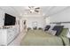 Bright primary suite featuring a trey ceiling, TV, and neutral tones at 1702 Prospect Way, Conyers, GA 30094