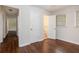 Bedroom featuring hard wood floors and an ensuite bath at 3367 Misty Valley Rd, Decatur, GA 30032