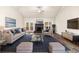Spacious living room boasts vaulted ceilings, fireplace, and stylish furnishings at 8230 Dawson View Way, Cumming, GA 30028