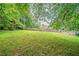 Scenic shot of a grassy backyard with mature trees at 3497 Glensford Dr, Decatur, GA 30032