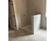 Bathroom features a door and a glass-walled shower at 816 Proctor Rd, Rockmart, GA 30153