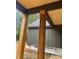 Covered porch showing natural wood posts and wood paneled ceiling, offering a cozy outdoor space at 816 Proctor Rd, Rockmart, GA 30153