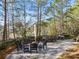Outdoor patio with seating, a fire pit, dining table, grill, and lush landscaping at 4100 Paces Se Walk # 4306, Atlanta, GA 30339