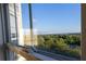 A window frames a scenic view of lush greenery and distant city buildings under a bright sky, providing natural light at 4100 Paces Se Walk # 4306, Atlanta, GA 30339