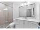 Contemporary bathroom features modern fixtures, a glass-enclosed shower, and stylish design elements at 575 Indian Hills Pkwy, Marietta, GA 30068