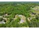 Aerial view of property showcasing the home, surrounding greenery, and expansive land at 5855 Willis Ln, Cumming, GA 30040