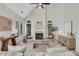 Airy living room with high ceilings and fireplace at 1215 Wynridge Xing, Alpharetta, GA 30005