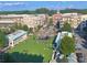 Aerial view of outdoor community space, buildings, and people at 160 Cricket Ln, Alpharetta, GA 30009