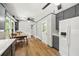 Bright kitchen featuring gray cabinetry, white countertops, and modern appliances for a fresh, clean space at 6857 Womack Ct, Atlanta, GA 30360