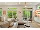 Spacious living room with hardwood floors, large windows, and outdoor deck access at 3006 Skyland Ne Dr, Brookhaven, GA 30319