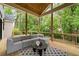 Covered porch with a comfortable seating area and a view of the backyard at 3006 Skyland Ne Dr, Brookhaven, GA 30319