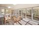 Sunroom with floor to ceiling windows and wood floors, furnished with seating to enjoy views of the outside at 574 Oak Grove Rd, Temple, GA 30179