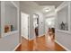 Inviting entryway with hardwood floors and decorative wall niches at 2060 Ellison Nw Way # 11, Kennesaw, GA 30152