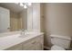 Bright bathroom featuring a white vanity, modern fixtures, and a large mirror at 2326 Westland Way, Acworth, GA 30102