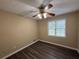 Bedroom featuring a ceiling fan, and hardwood floors at 2326 Westland Way, Acworth, GA 30102